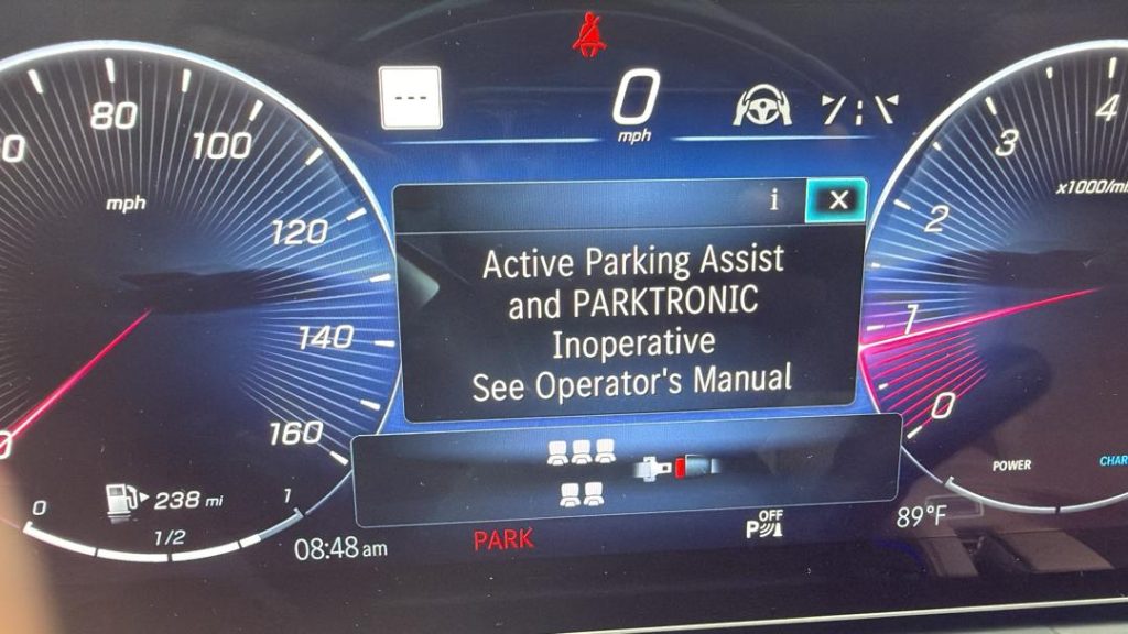 Active Parking Assist and PARKTRONIC Inoperative