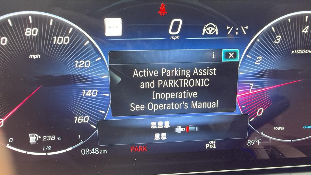 Active Parking Assist and PARKTRONIC Inoperative